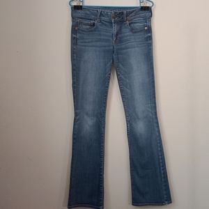 American eagle outfitters Kick Boot super stretch blue jeans size 6 long
